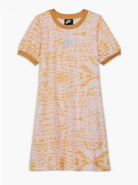 Nike Girls' Vibrant Tie-Dye T-Shirt Dress – Size M